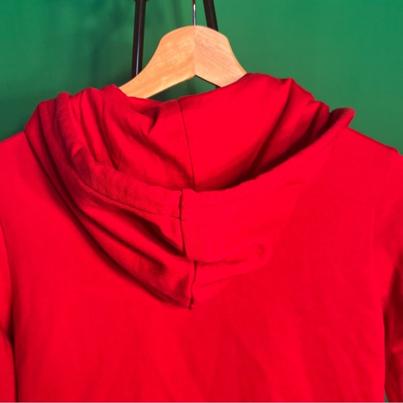 XS Armani Exchange Red Hoodie Zipped Two Pockets Sportive Youthful Casual - Picture 13 of 13